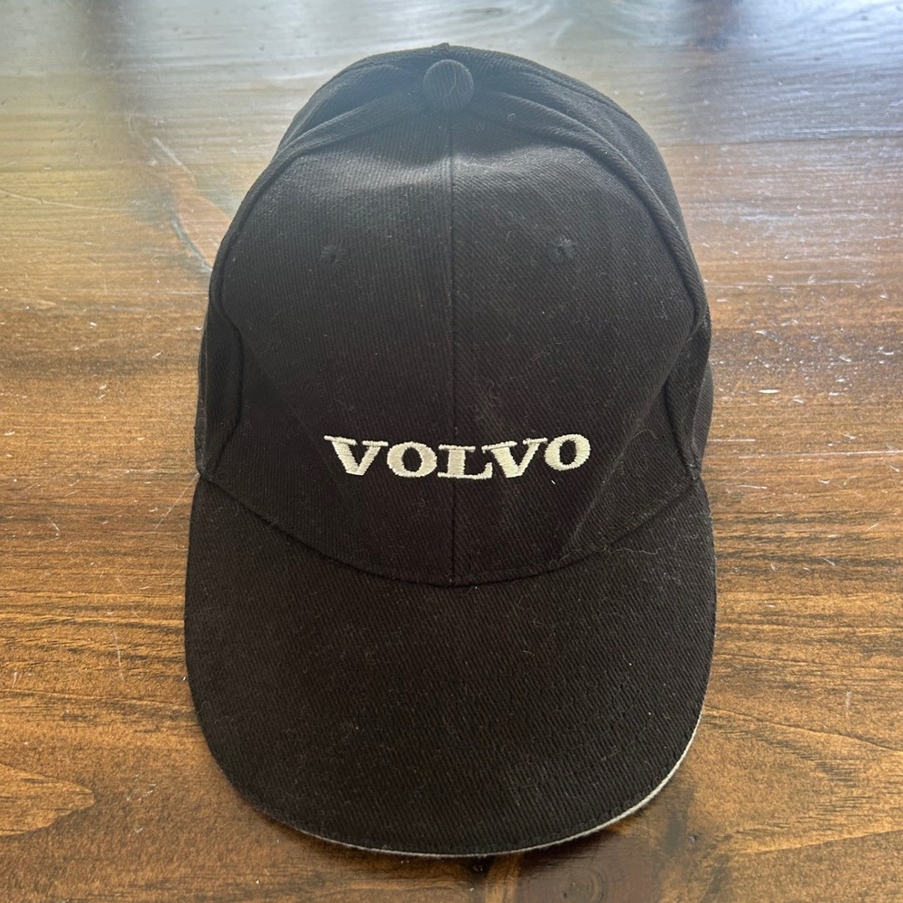 Volvo Baseball Cap Black Embroidered Logo Adjustable Strapback Car Enthusiast